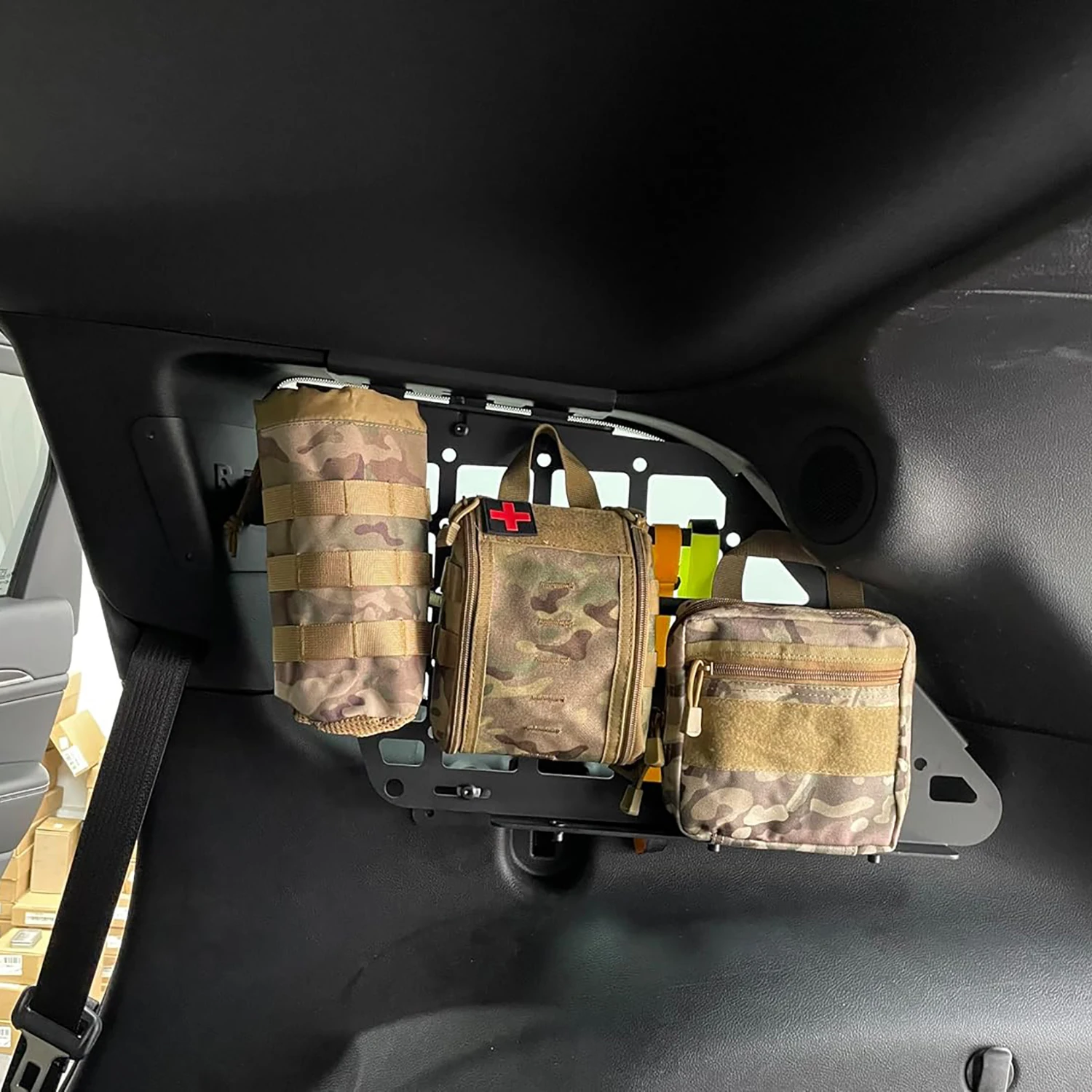 Car Interior Accessories Storage System Trunk Rear Trunk Molle Panel Storage Bag Pouch Tactical Dump Drop with Fixed Buckles