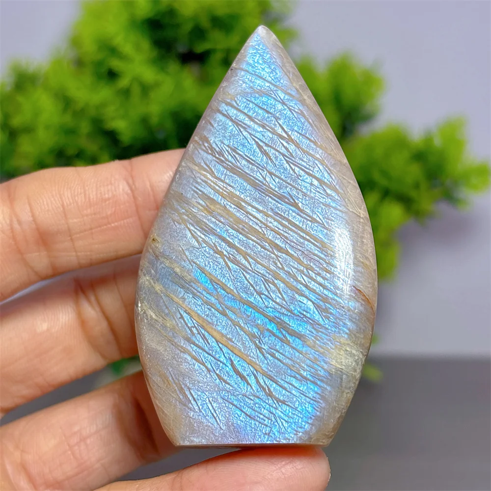 White Moonstone Free Form Natural Crystal Home Decor Items Room Decor Luck Quartz Stone Garden Reiki Healing Energy Love Gifts