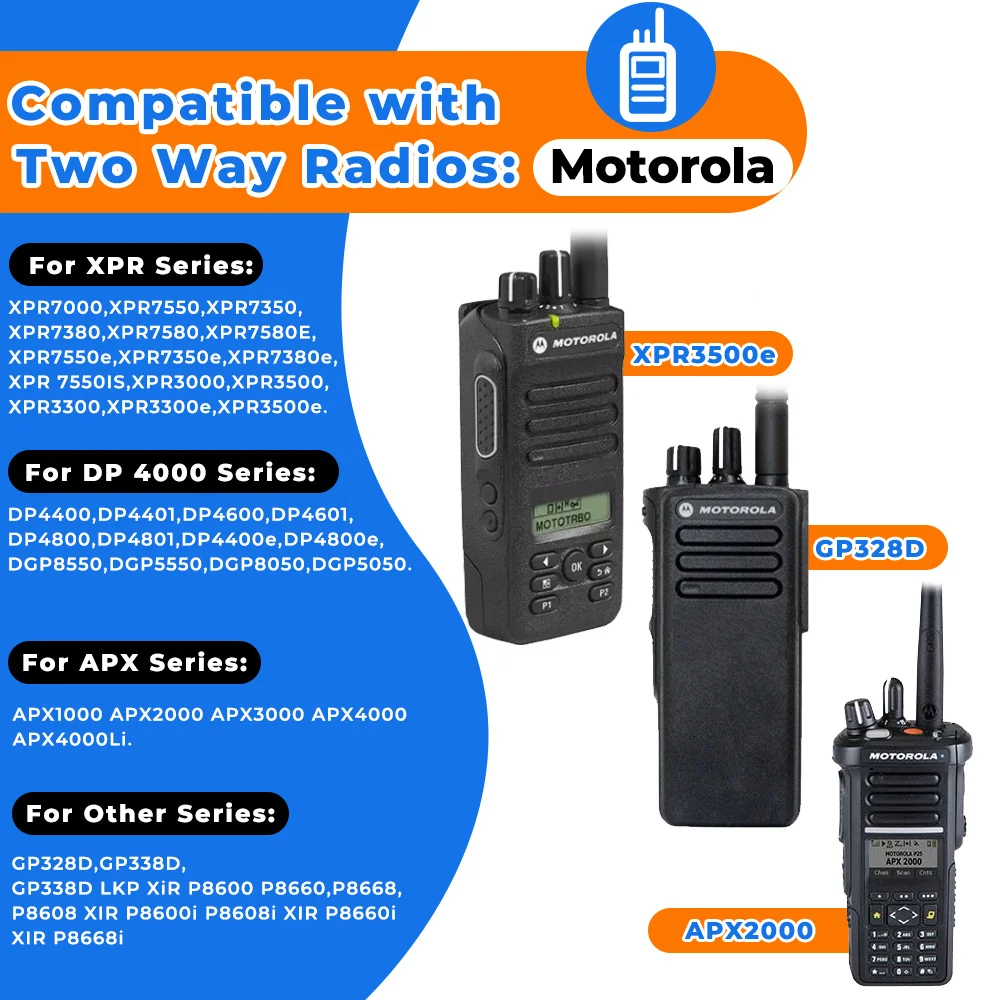 PMNN4493AR 4800mAh LI-ION Battery  Type-C USB for Motorola XPR3300 DP4400 XPR7350 XPR7550 APX1000 GP328D DP4601 DGP8550 Radios - Image 6