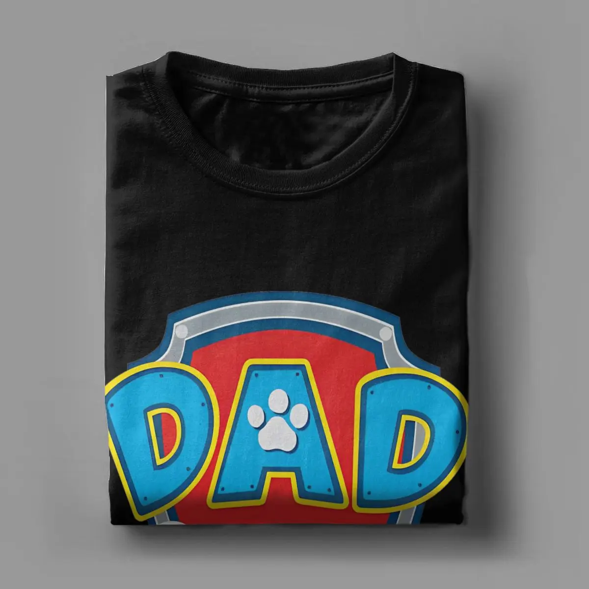 최고의 아빠 순찰 티셔츠, 재미있는 개 만화 레저 코튼 티셔츠, 라운드 칼라 반팔 티셔츠, 선물 아이디어 상품