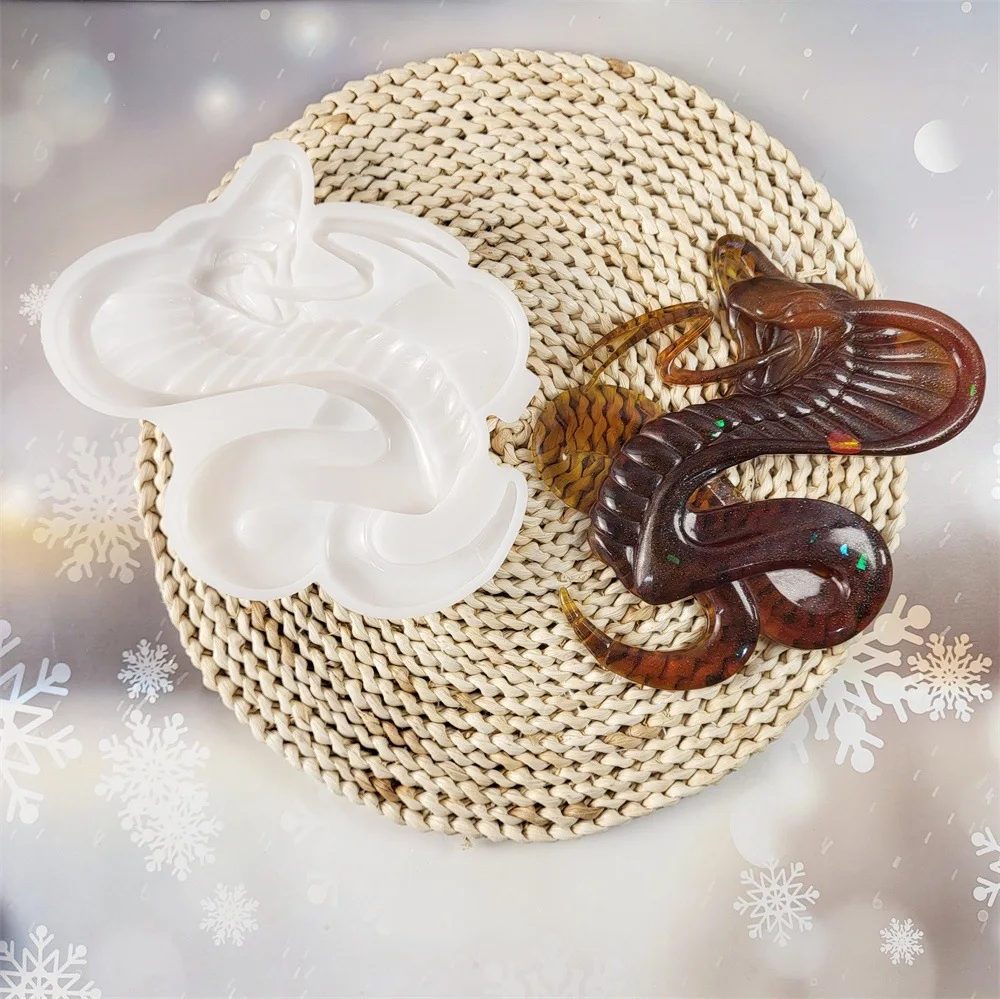 2026 New Best Sellers Mould Cobra Wall Decoration Silicone Mold DIY Home Desktop Ornament Decorative Crystal Resin Pottery Molds