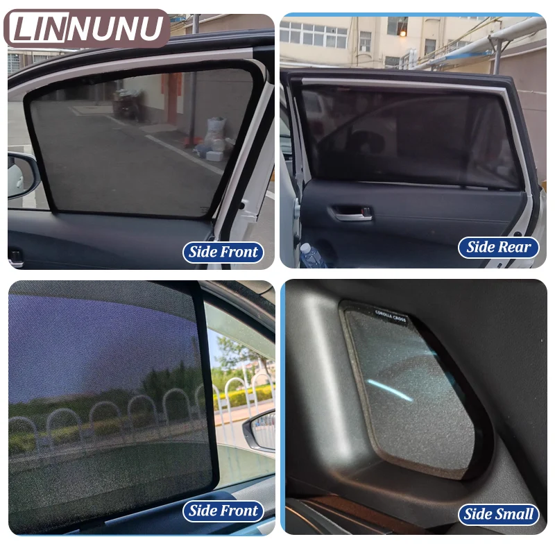 LINNUNU For Toyota Highlander XU70 21-2026 Car sunshade Magnetic Curtain Window Mesh Sun Shade UV Protection Privacy accessories