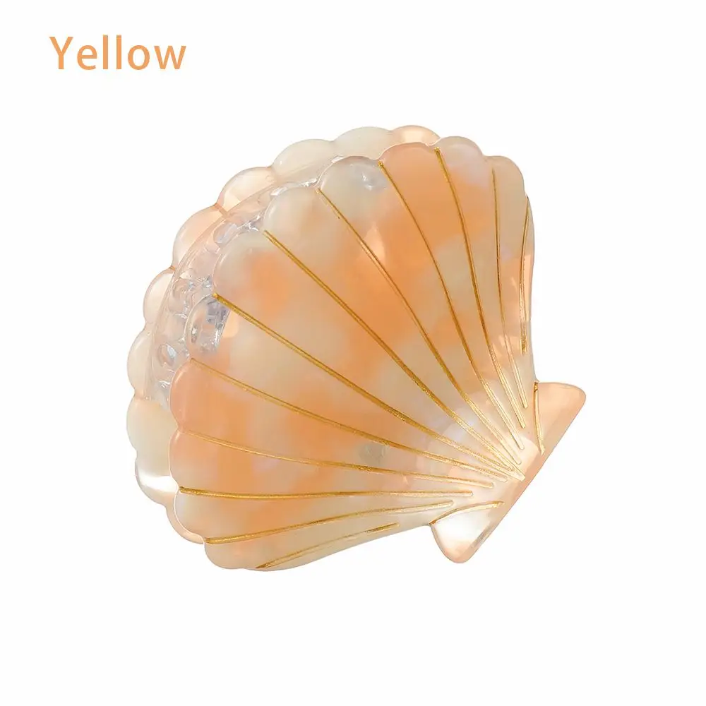 Barrette Hairgrips Ponytail Hairpins Hair Crab Shell Shape Women Hair Accessories Shell Hair Clips Acrylic Hair Claws