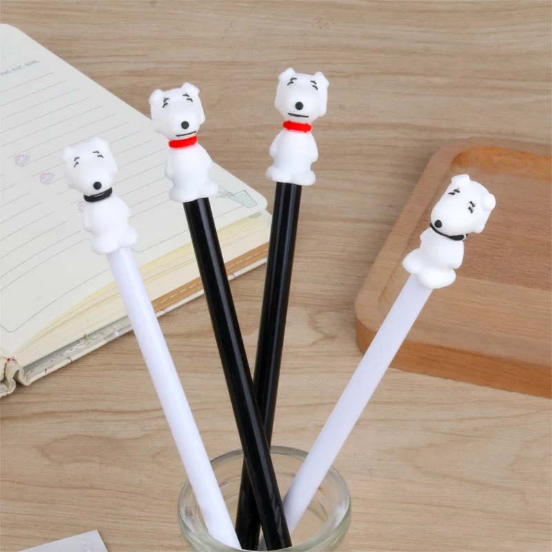 Wholesale Creative New Cartoon Husky Puppy Gel Pen Students Learn Stationery Wholesale Customizable Logo Gel Pens