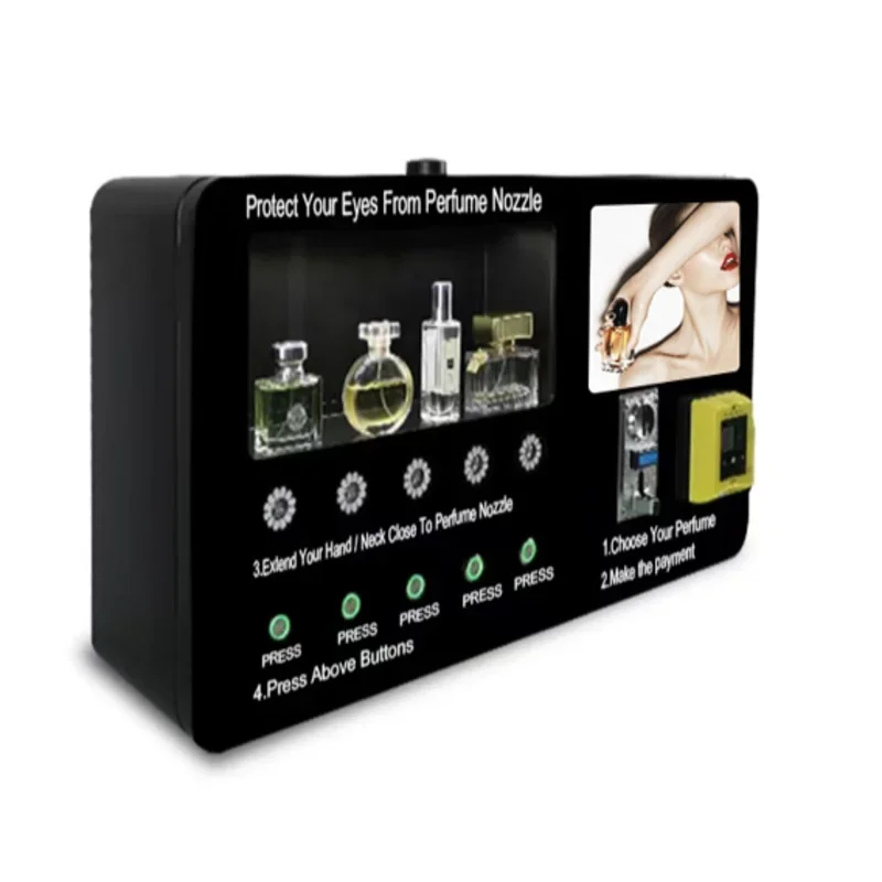 Perfume Vending Machine Wall Mounted Compact Body Qr Code Payment Remote Data Management for Hotel Lobby Fragrance Sample