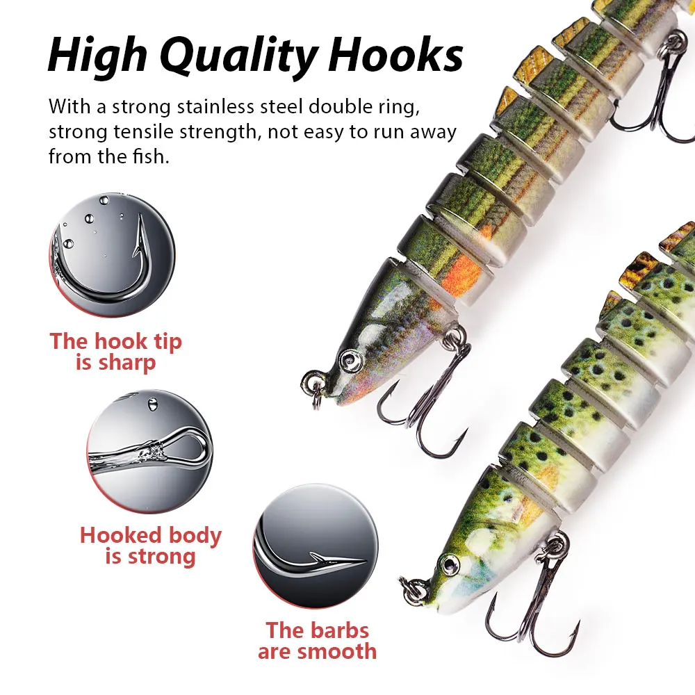Hanlin-Mini señuelo swimbait anguila articulado - duro - imagen 5