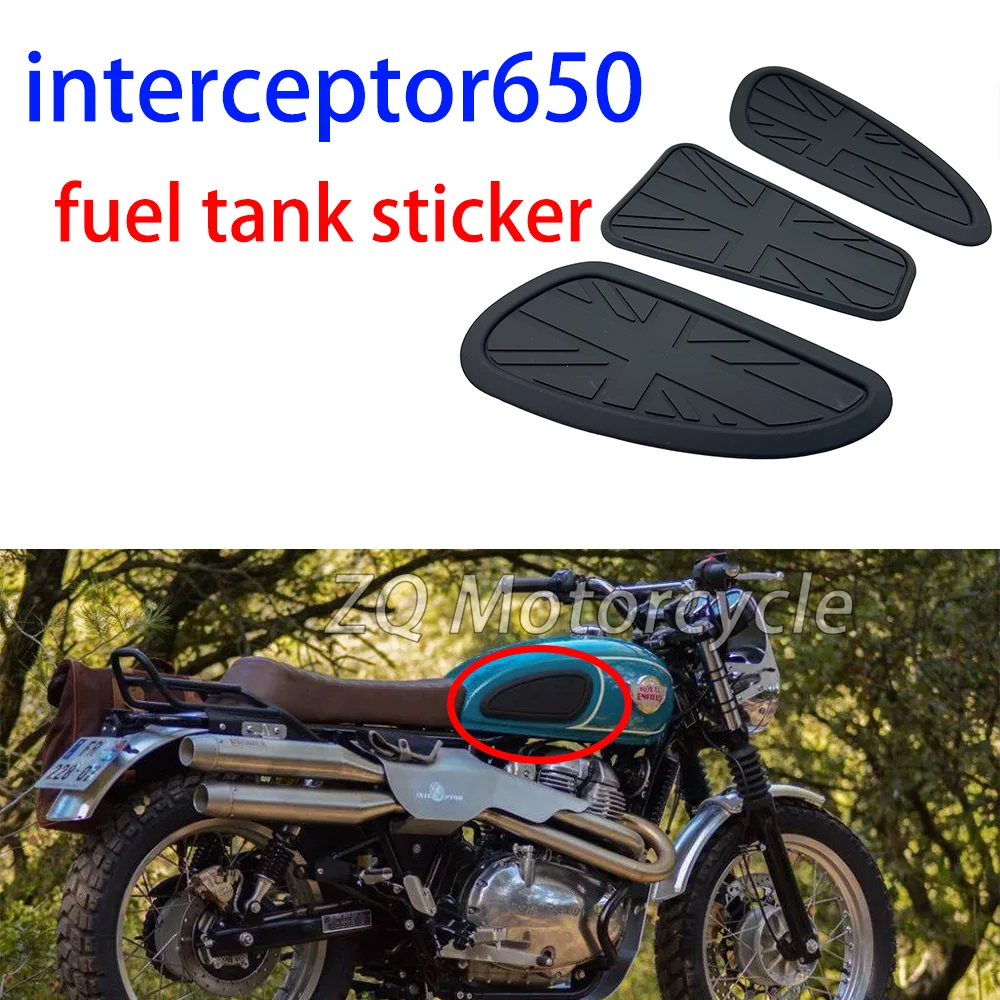 

Suitable for Royal Enfield lnterceptor650 motorcycle retro fuel tank sticker fishbone anti slip side sticker For T100 T120