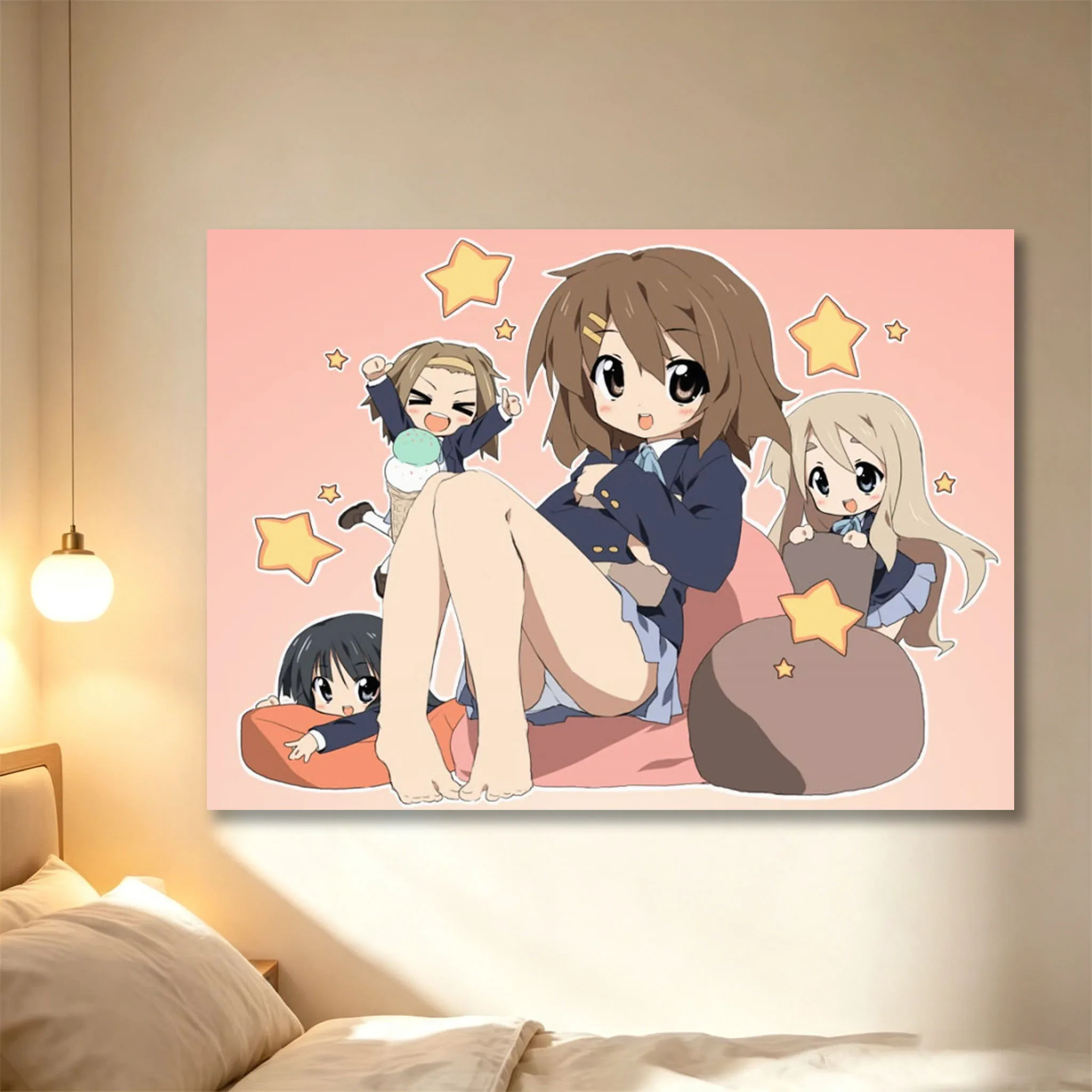 Magical Girl Pink Flag Tapestry Kawii Girl Group Moe Style Tapestry Flat Print Wall Hanging Watch Party House Bedroom Decor