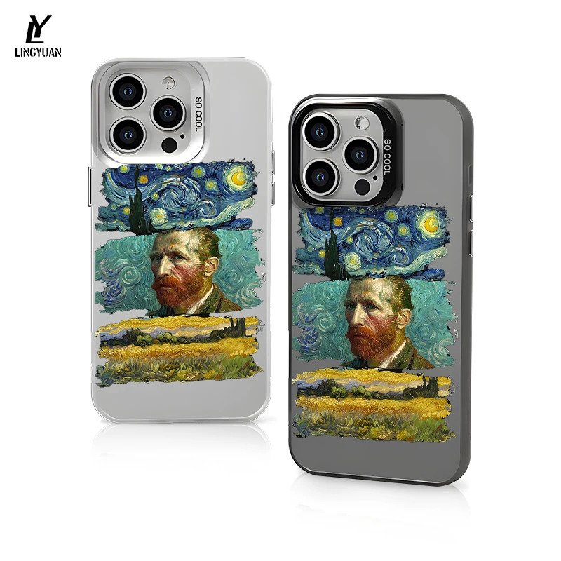 

Жидкий силиконовый чехол для телефона для iPhone 16E/15/14/13 Pro Max/60/XR, чехол для телефона с принтом Ван Гога, противоударный подарок для любителя спортзала