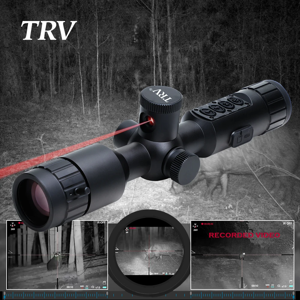 TRV NS40 1920*1080 Night Vision Scope 2K Digital 600m IR Day And Night Rangefinder NV Hunting Scope