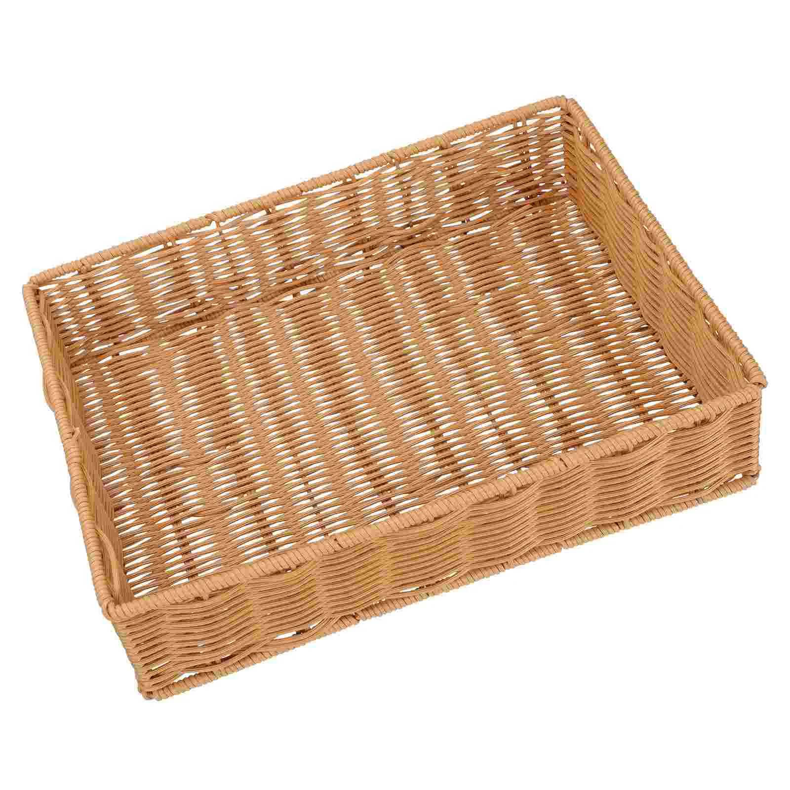 

Imitation Rattan Storage Basket Multi-purpose Home Household Container Indoor Baskets