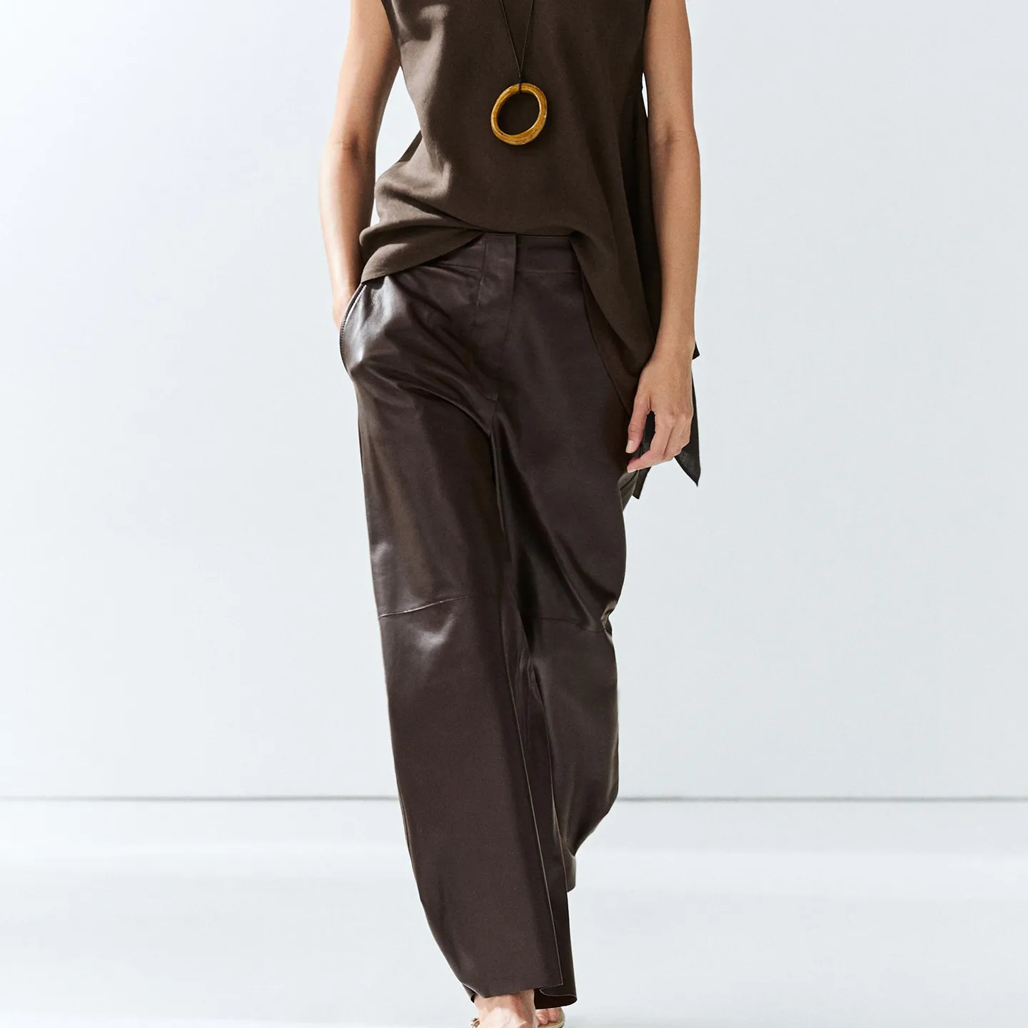 Women's Loose Lantern Version Long Pants 2026 New Summer Fashion Two-color Casual Natural Waist Zipper Other Material