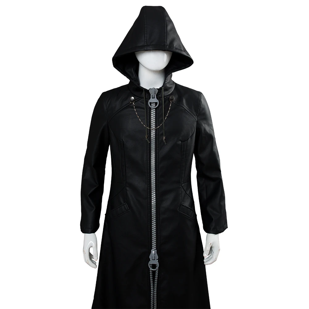 Organization XIII Office Cosplay Black Trench Costume Anime Game Kings Of Heart Disguise Zip Up Long Coat Outfits Men Outfits