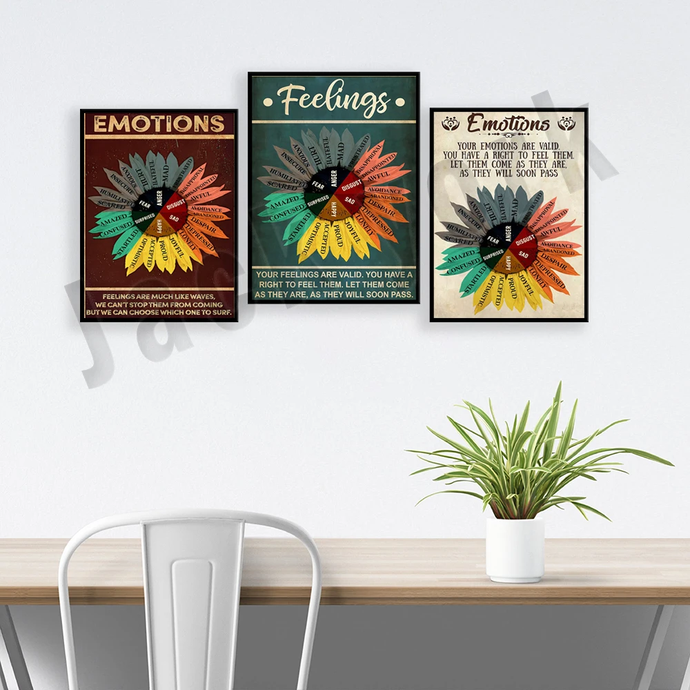 عجلة الحسية ملصق ريترو ملصق عاطفي للتوعية بالصحة العقلية ملصق كن لطيفًا لعقلك ملصق الصحة العقلية #1