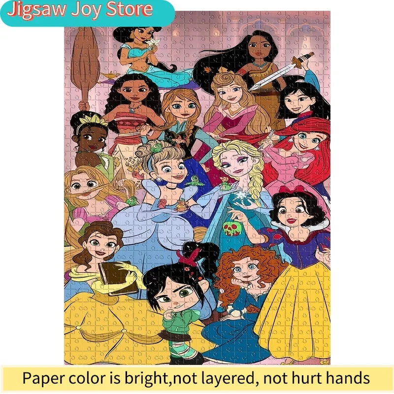 

Набор из 1000 деталей: пазл ручной работы с изображением Эльзы, Золушки, Белоснежки, Белль, Ариэль и Рапунцель. Праздничный подарок, который выполняет функцию...