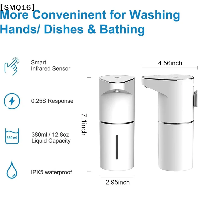 Automatic Foaming Soap Dispenser, 3 Level Adjustable Foam Wall Mount, USB Rechargeable, Touchless Hand Dish Soap Dispenser【SMQ】