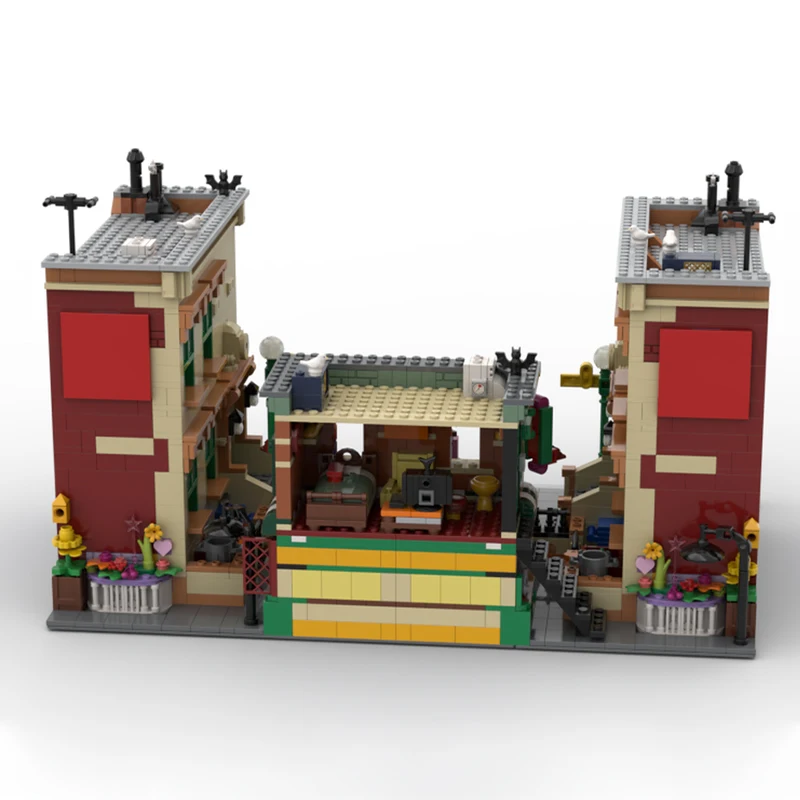 2703 elementy MOC Sesame Square Modułowe Budowle Edukacyjne Klocki Konstrukcyjne Prezent Świąteczny Dla Entuzjastów