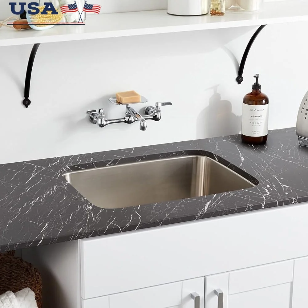 

Stainless Steel Undermount Laundry Sink Single Basin Large Workspace Household or Professional Use