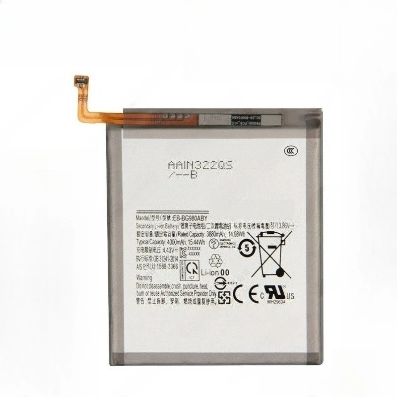 3880mAh Mobile Phone Batteries for Samsung Galaxy S20 EB-BG980ABY Mobile Phone Batteries