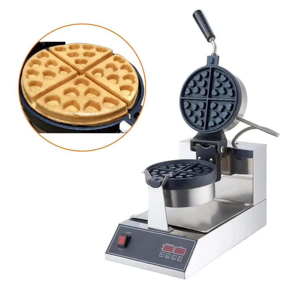 Factory Price Wholesale Rotary Waffle Machine Commercial Electric Non-stick Waffle Maker