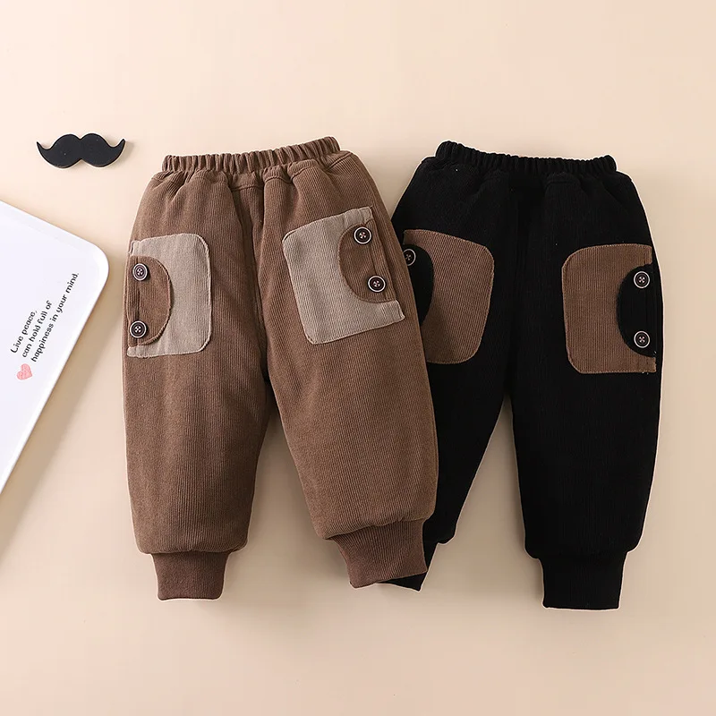 

New Winter Baby Girls Clothes Children Thicken Warm Pants Fashion Kids Trousers Toddler Casual Cotton Costume Infant Sportswear