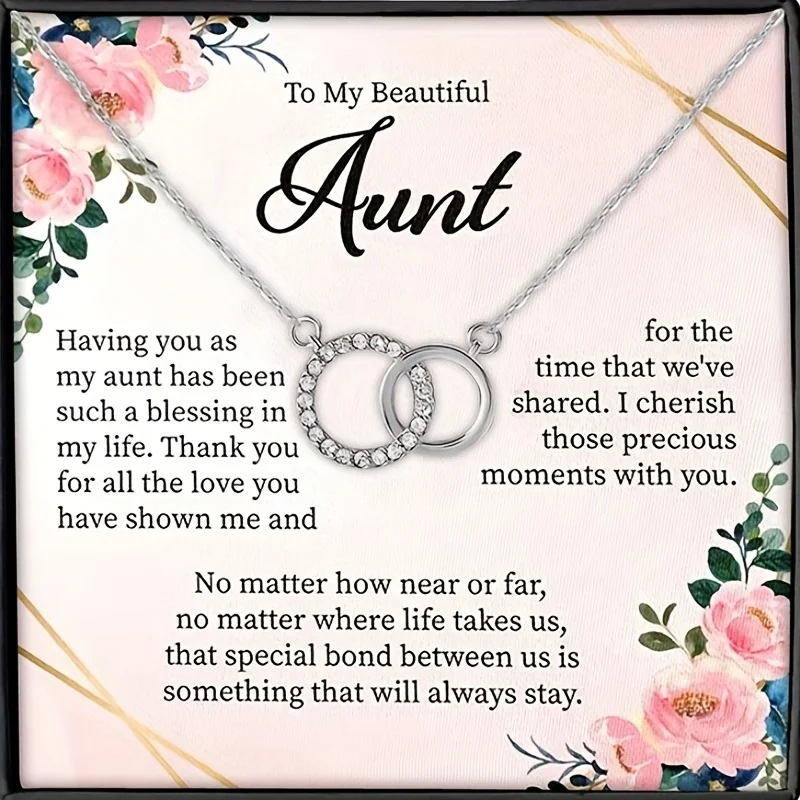 To My Beautiful Aunt, Perfect Pair Necklace, From Niece, From Nephew, Mother's Day Present, Special Occasion