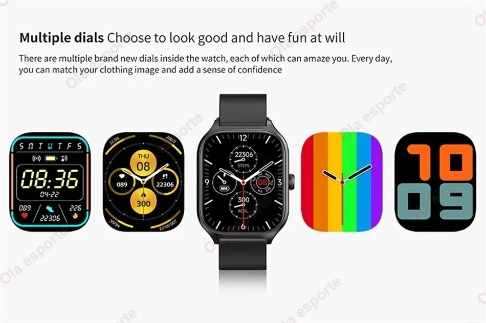 Smartwatch für Männer 2,01'' AMOLED-Bildschirm Wasserdicht Mehrere Sportmodi Fitness HD Bluetooth-Anruf Smartwatch für Männer und Frauen Armband Ht30 – Detail 5