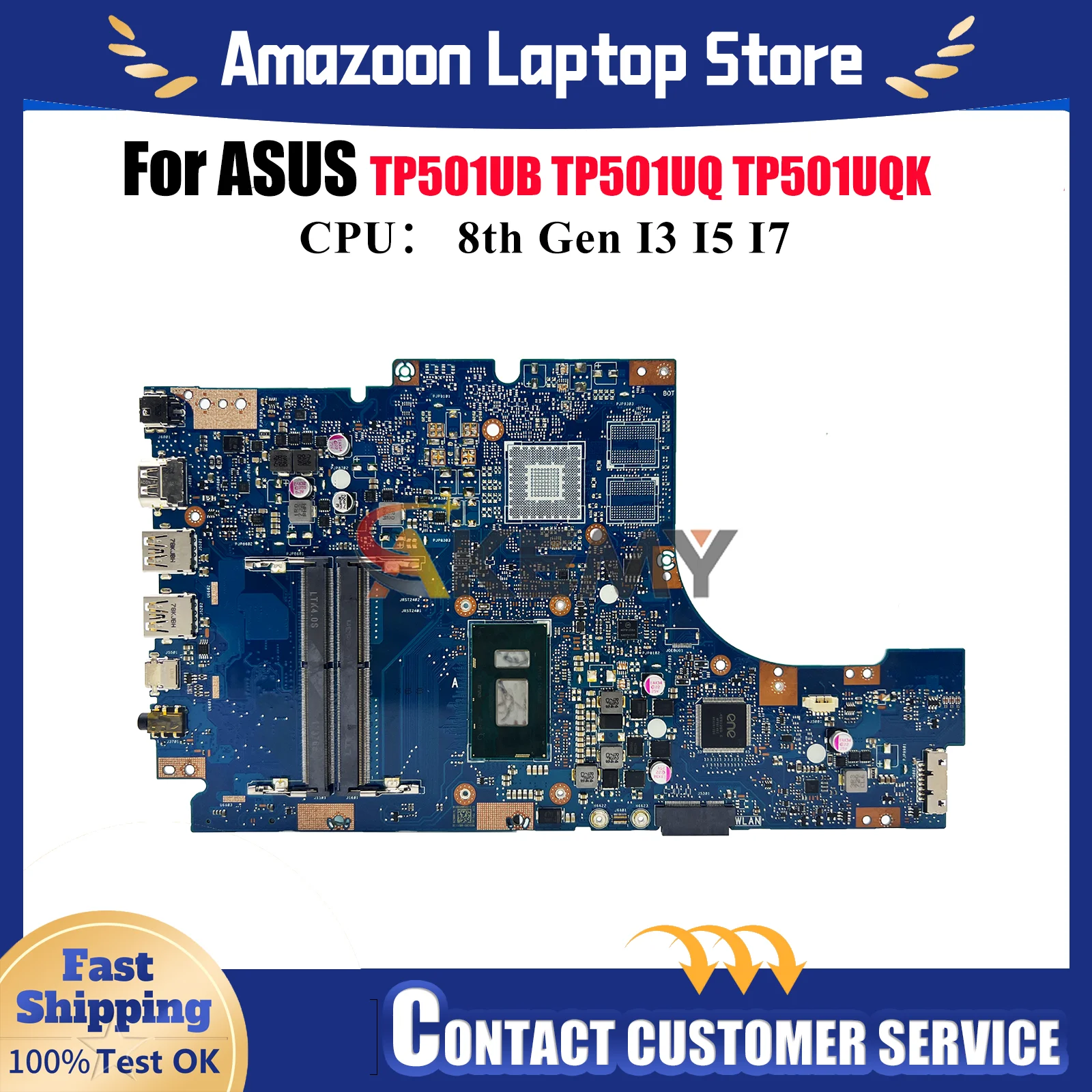 

TP510UA Материнская плата для ноутбука ASUS VivoBook Flip TP510UQ TP510U TP510UF TP510UAR Материнская плата для ноутбука с процессором I3 I5 I7