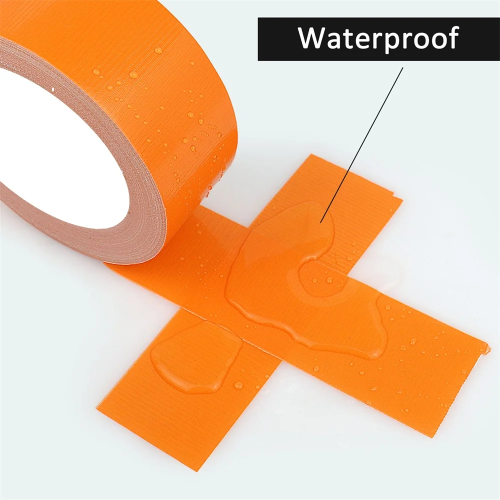 Orange Duct Tape Heavy Duty Industrial Strength,No Residue,Waterproof And Tear By Hand,Multi-Use For Indoor & Outdoor Repairs