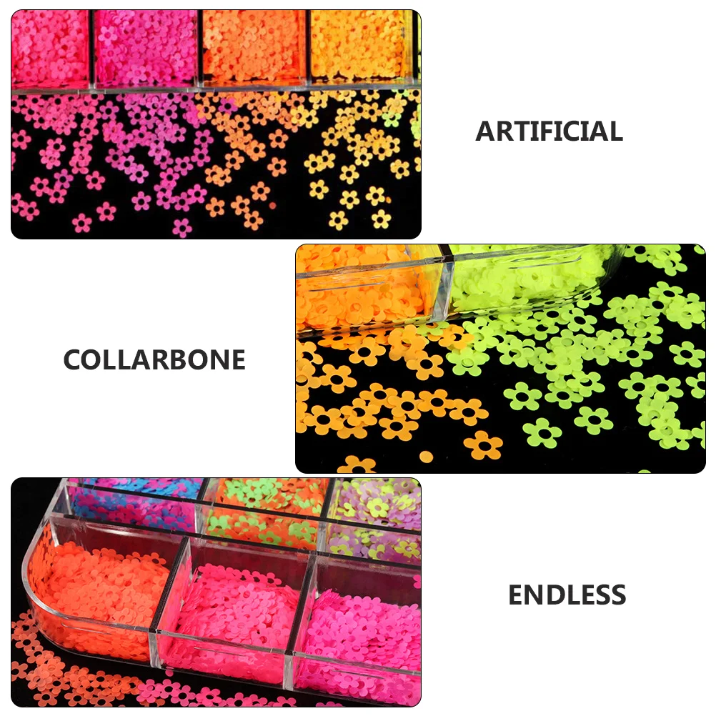 2-dozen steentjes voor nagels bloemornamenten confetti manicure pailletten decor lente pailletten glitter kleurrijk doe-het-zelf