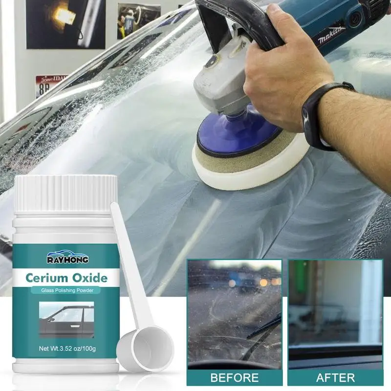 

Window Glass Crack Repair Glass scratch cleaning powder Car scratch repair windshield defogging and oil stain cleaning powder