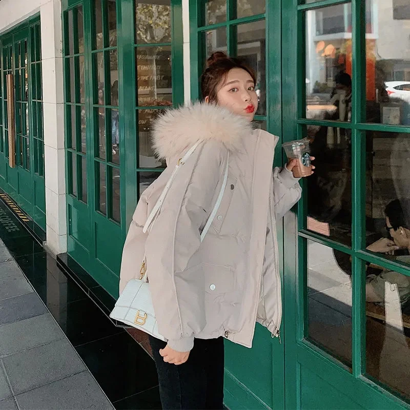 Women's Down Cotton Coat Winter 2023 New Korean Version Loose and Thickened INS Cotton Coat Student Down Cotton Coat Winter Coat