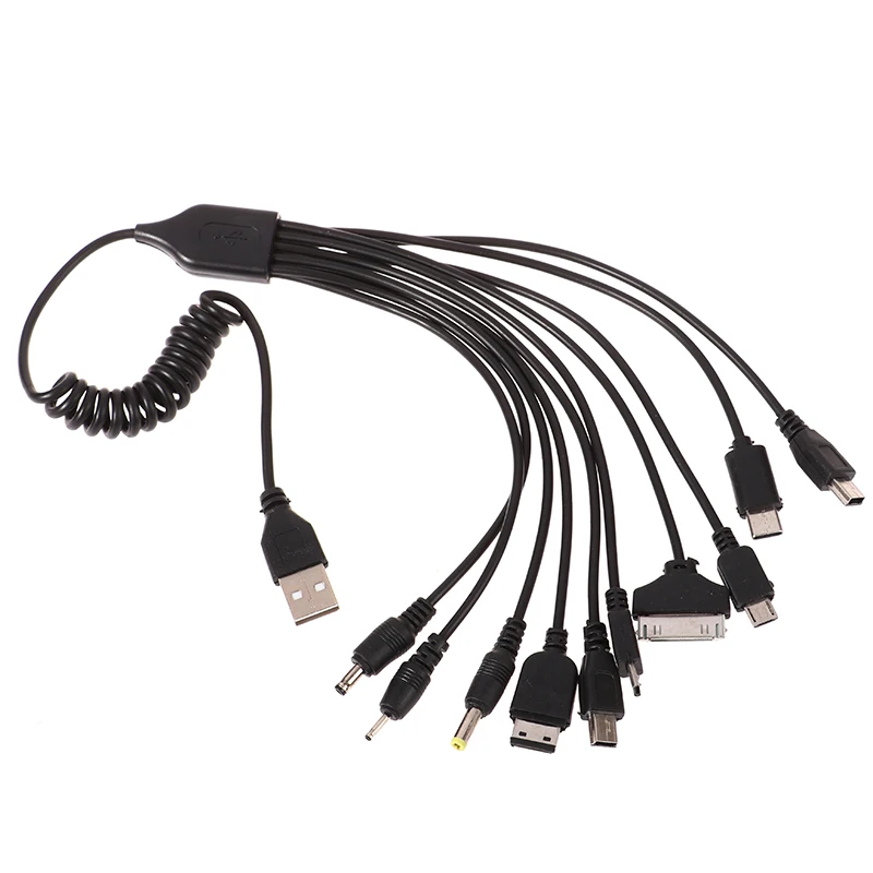 1Pc 1Pc 10 In 1 Micro USB Multi Pin Kabel Oplader Universele USB Adapter Kabel Data Wire Cord multifunctionele Data Transfer Kabel