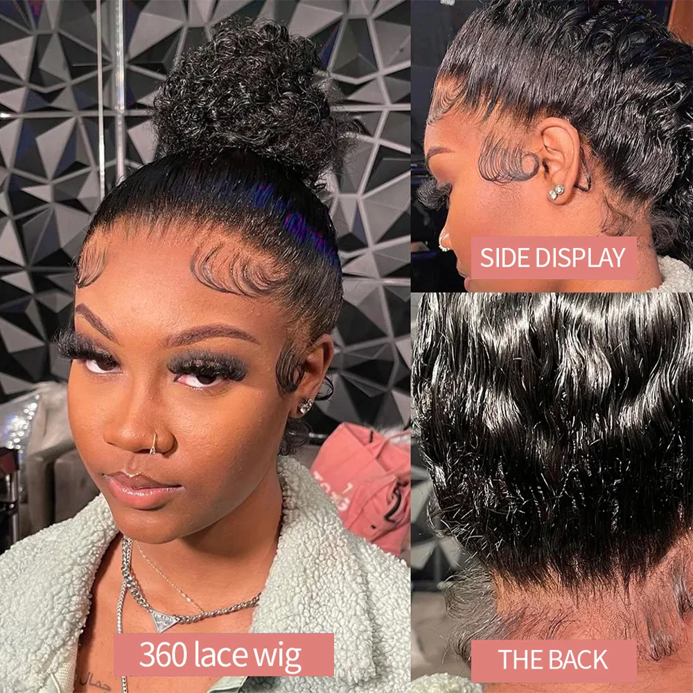 Water Wave Lace Front Wig 300 Density 13x4 13x6 Hd Lace Frontal Full 360 Curly Human Hair Wig For Women Deep Wave Human Hair Wig