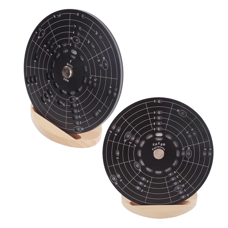 

CACI Guitar Chord Wheel Scale Dial Wooden Melody Tool Musical Instruments And Accessories Chord Wheel For Musicians