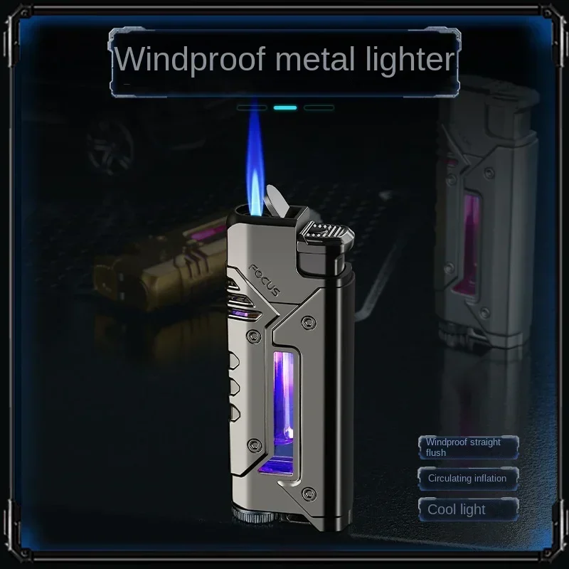NEW Portable Metal Windproof Lighter Mini Butane Gas Lighter Unusual Jet Lighters Smoking Accessories Gadgets for Men