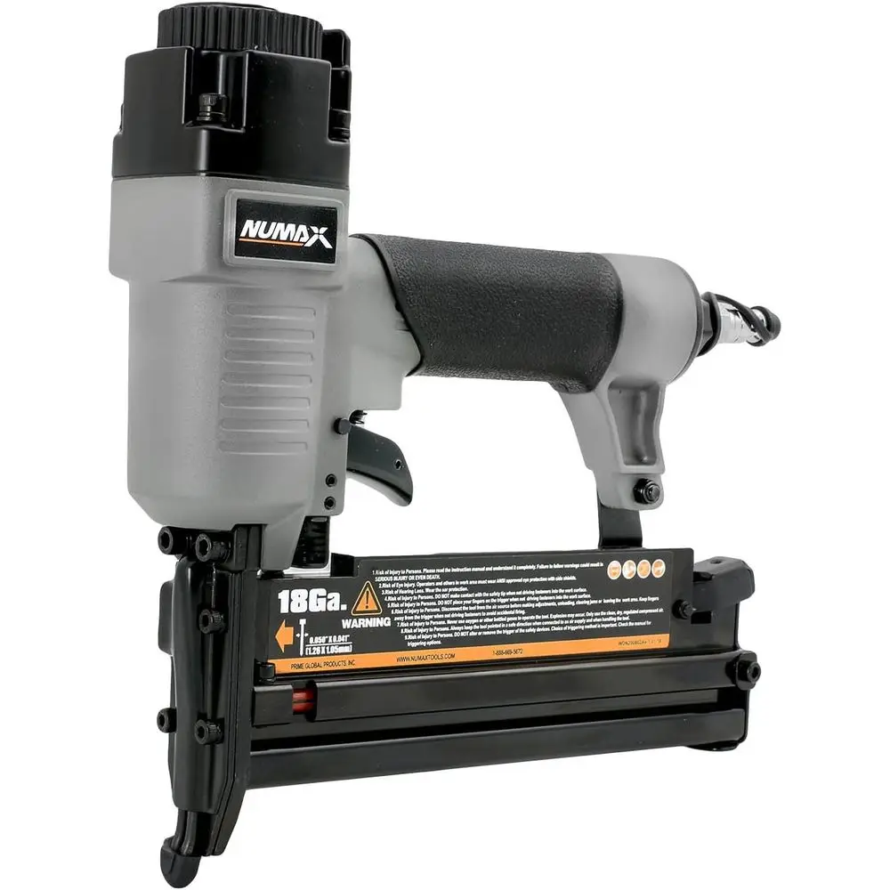 

3-in-1 Pneumatic Nailer: 16 GA & 18 GA Brad, Nail, and Staple Tool for Trim, Moulding, and Home Improvement
