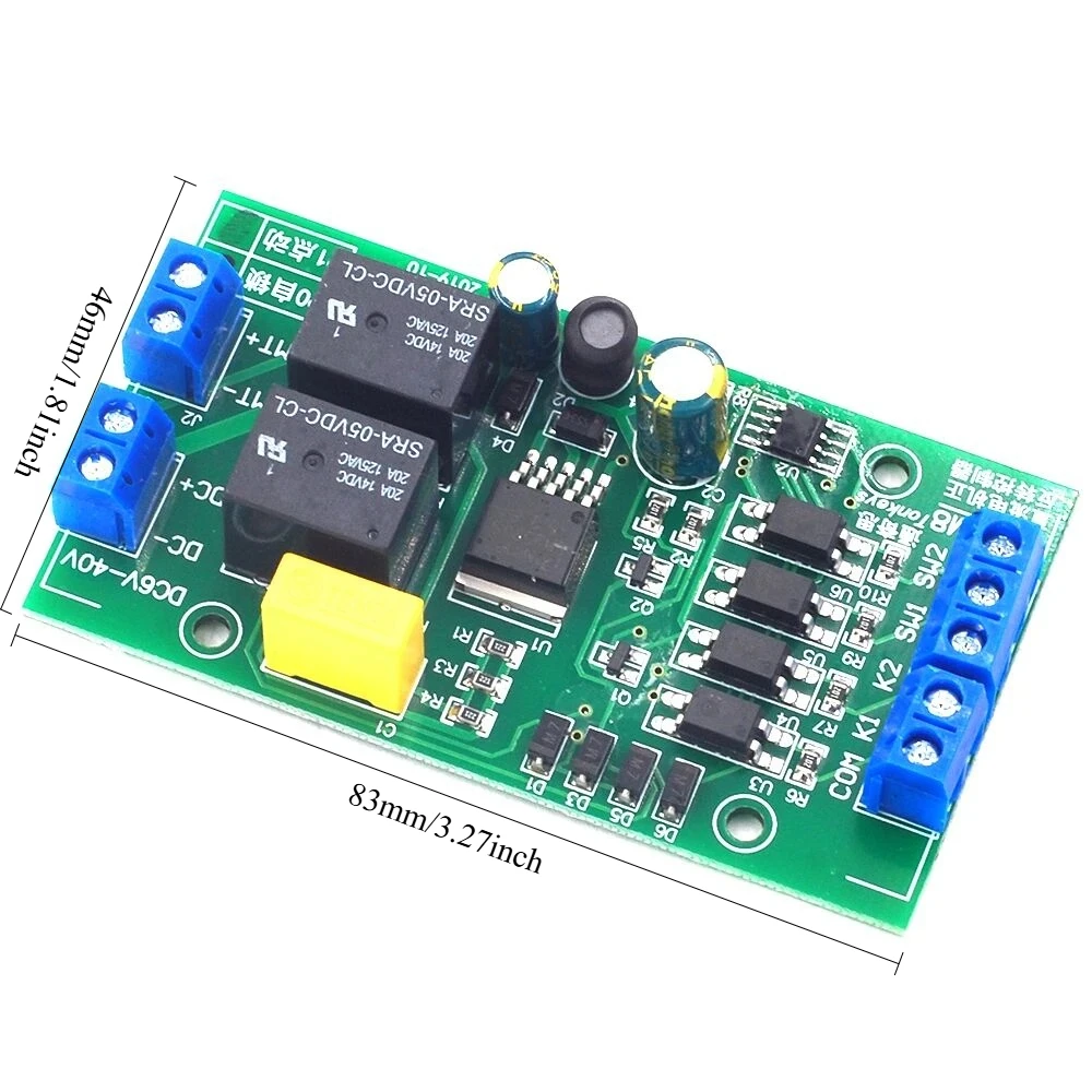 DC 6V 12V 24V DC Motor Forward and Reverse Controller 20A High Current with Limit Relay Driver Lifting Control Board image 6