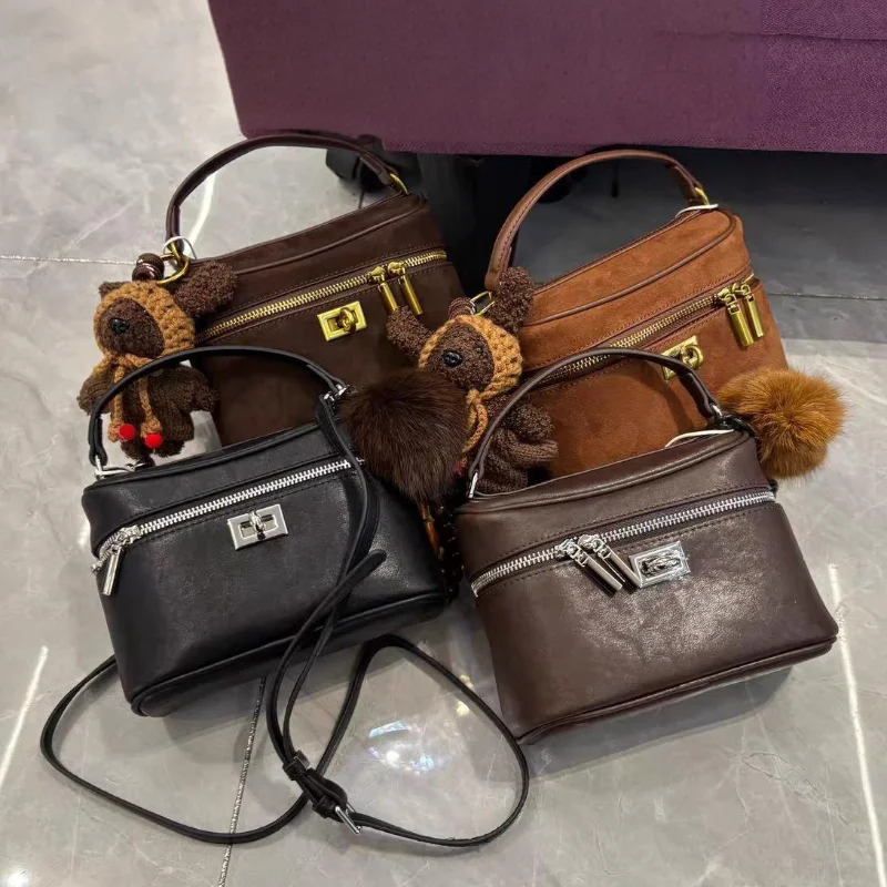 

Ланч-бокс, женские сумки, дизайнерские кожаные сумки через плечо, замшевая помада, кошелек для монет, маленькие кошельки, сумка-коробка Bolso Mujer