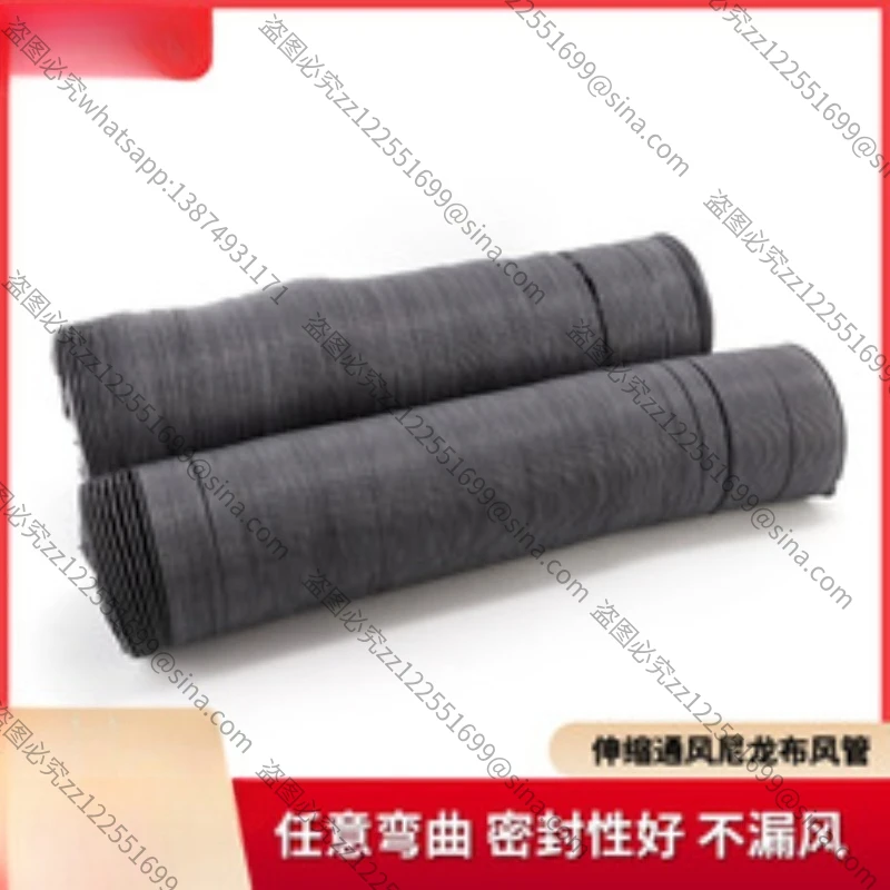 Suitable for Nylon Cloth Ventilation Pipe Fire Retardant Flame Resistant High Temperature Blue Steel Wire Telescopic Hose Smoke