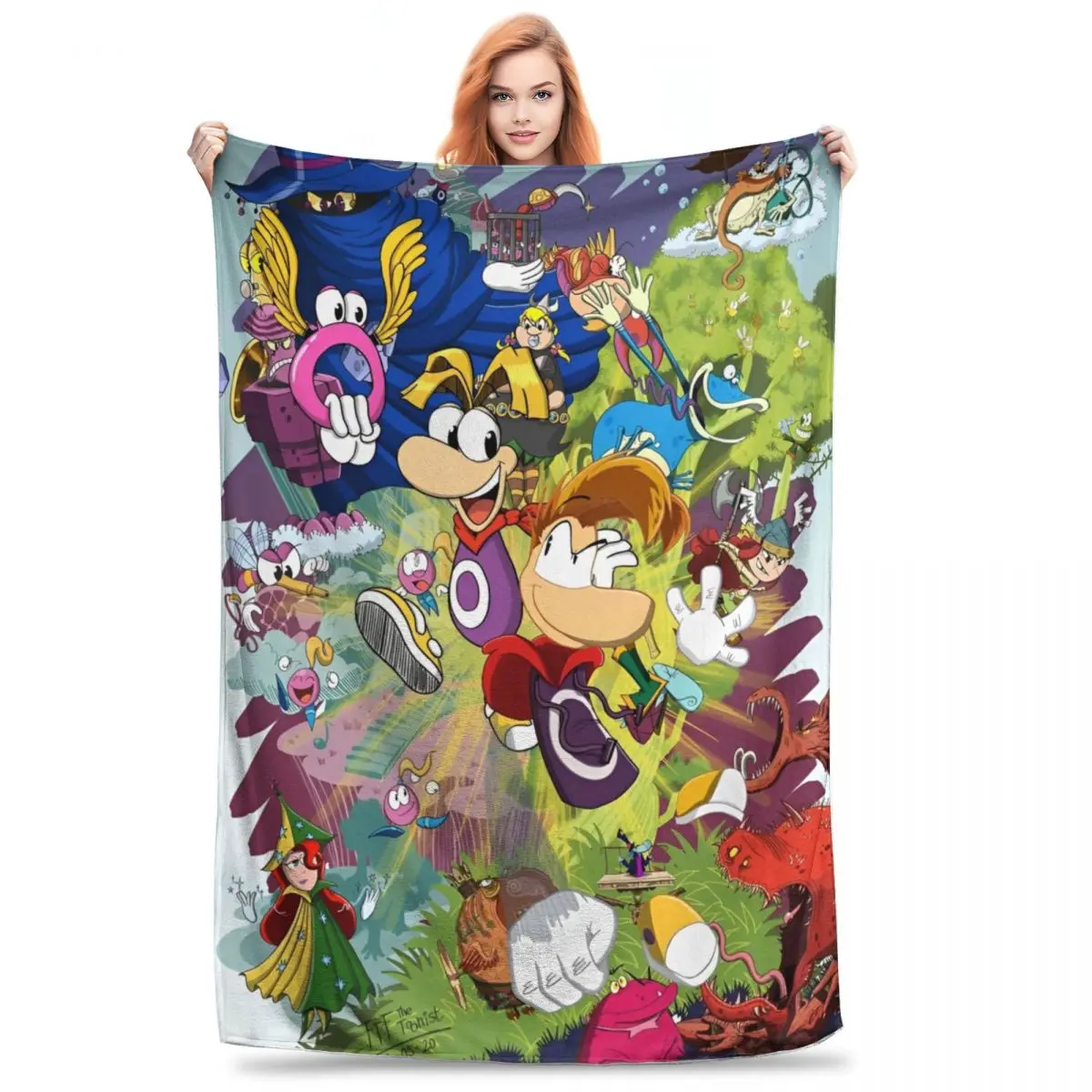 Rayman Printed Blanket For Men Women Warm Cozy Fluffy Throw Blankets for Couch 50x60 Inches Multiple Sizes