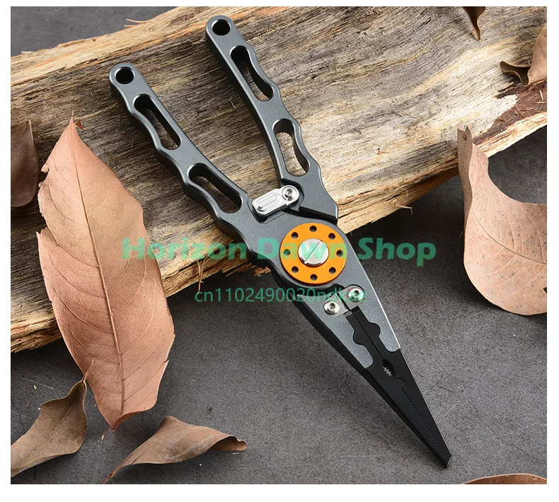Aluminum Alloy Luya Pliers on The Ring To Pick The Hook and Take The Hook Fishing Line Scissors, Portable Non-slip Fishing Tools