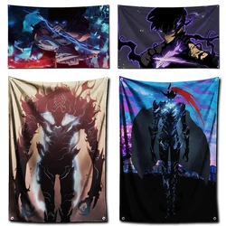 3x5 Ft Anime Bedroom Wall Art Indoor Tapestry Decoration for Solo Leveling Flag Polyester Digital Printing Banner