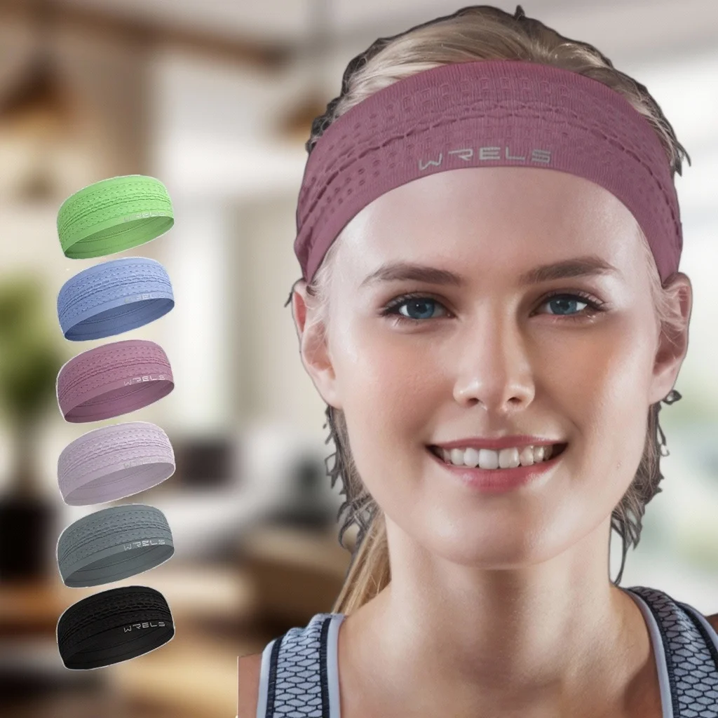 1pc Sport Headband Non Slip Moisture Wicking Workout Sweatband for Men Women Fitness Running Cycling Football Yoga Hairband