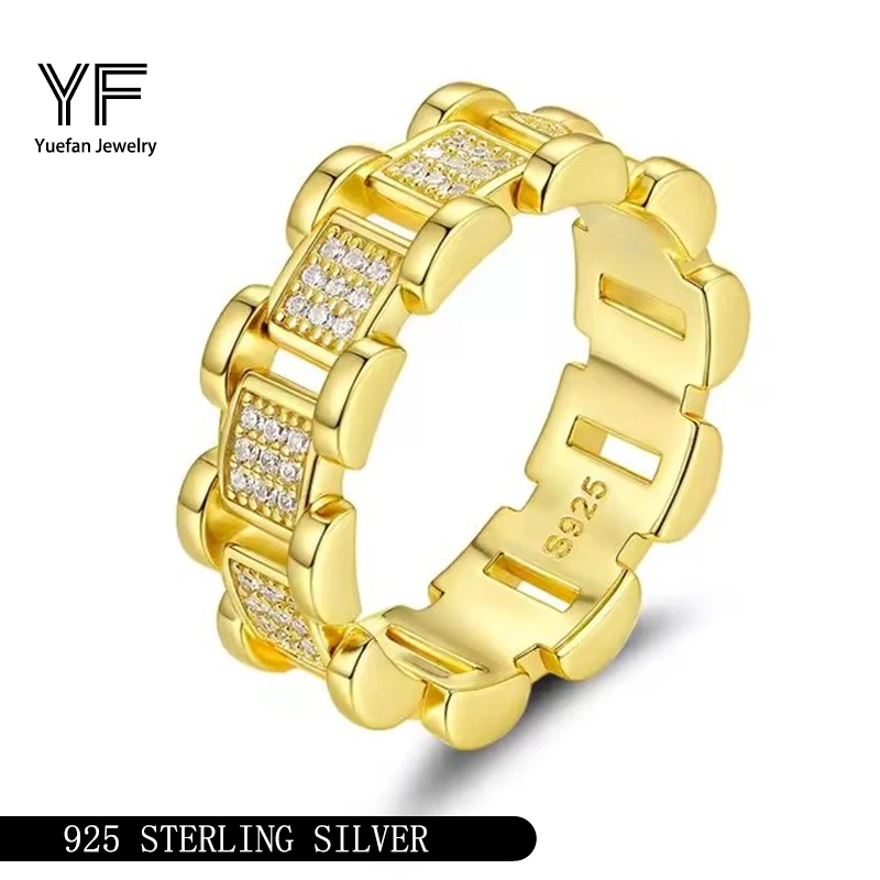 

Хип-хип стерлингового серебра 925 пробы с муассанитом и бриллиантами, кольцо в стиле рок, женские ювелирные кольца, женские вечерние кольца на День святого Валентина, Рождественский подарок