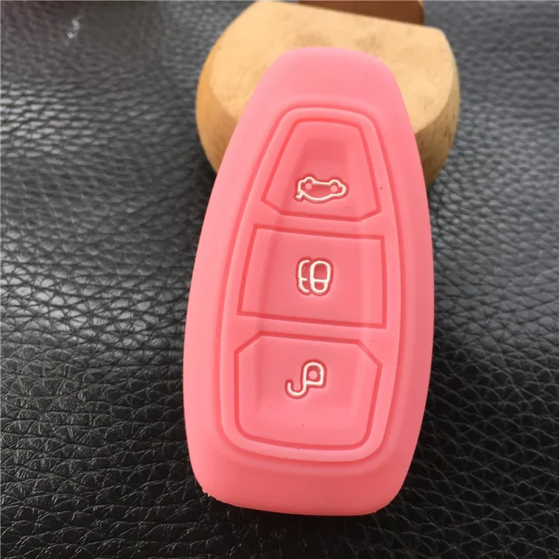 Silicone rubber car key case cover for Ford Focus 3 MK3 ST RS Ecosport Kuga New fiesta Fiesta Focus Mondeo3 Buttons smart key