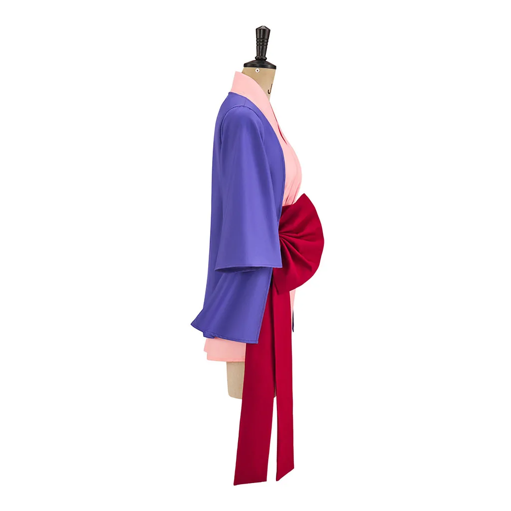 

Cosplaydiy Ace Attorney Costume Maya Fey Cosplay Girl Purple Uniform Japanese Kimono Cosplay Anime Halloween Costume