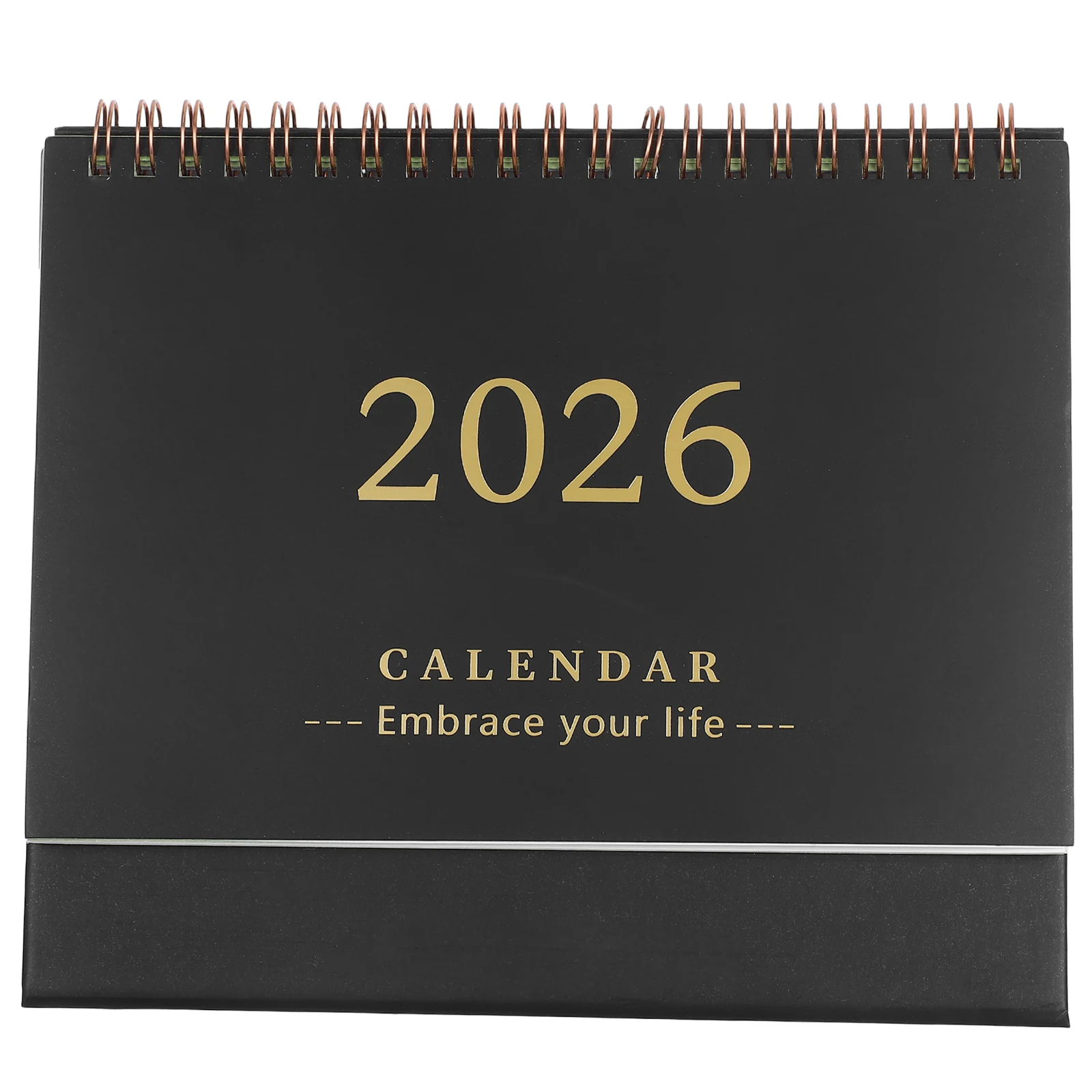 

2026 Desk Calendar Small Desktop Schedule Mini Planner Standing Spiral Paper Office