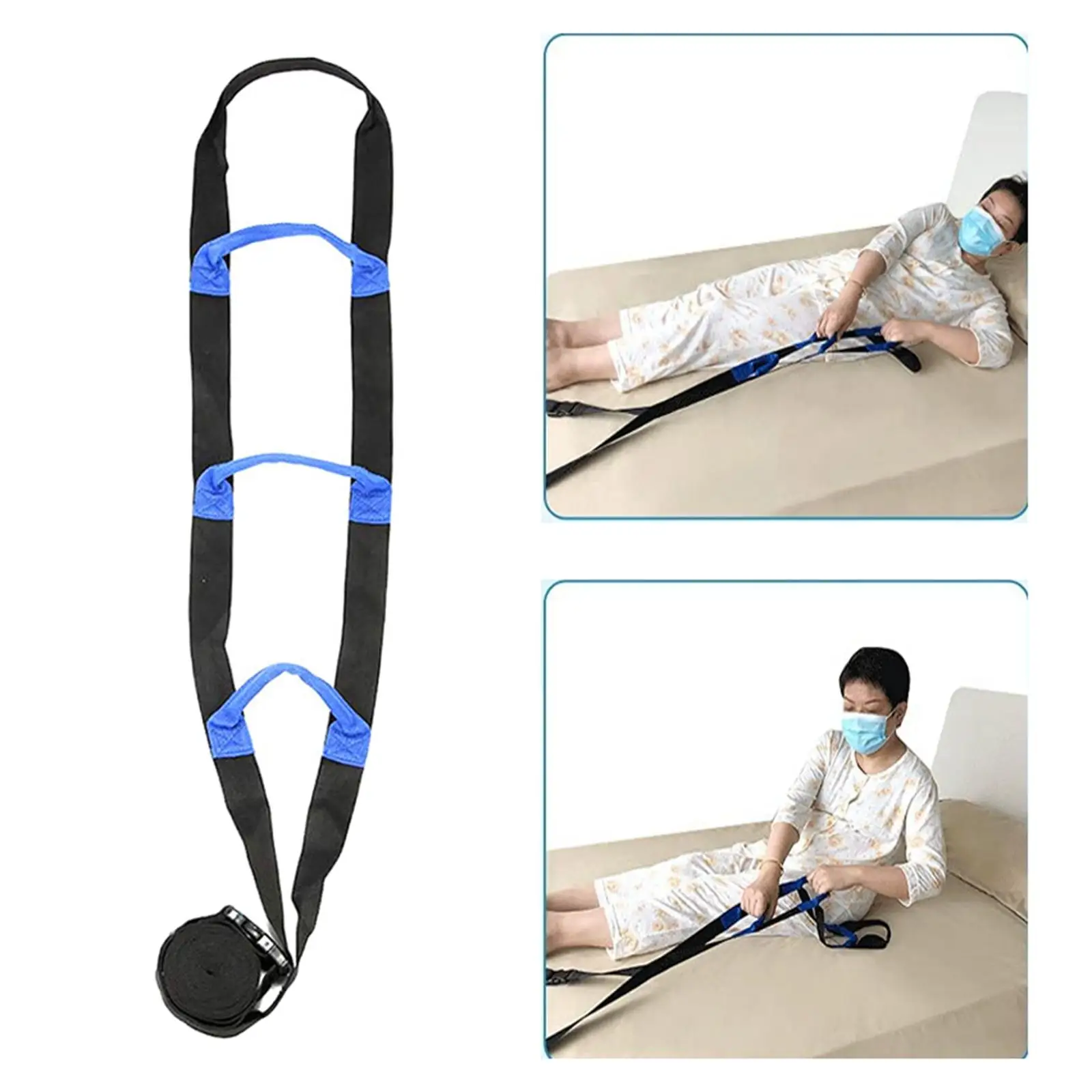 Bed Ladder Assist 3 Nonslip Hand Grip Black Bed Support Rope Ladder Pull up Assist Device for Elderly Handicap Disabled Pregnant