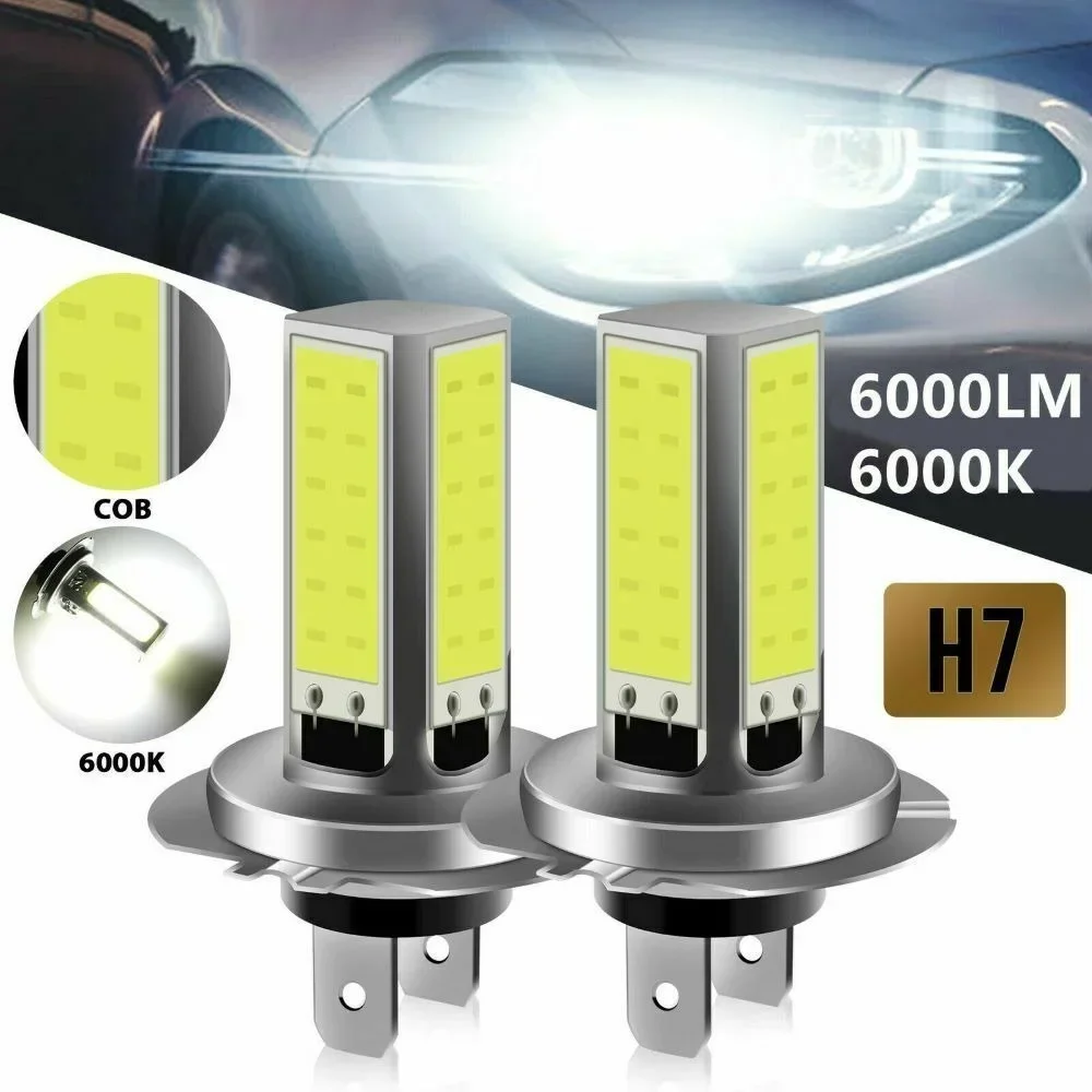 

2pcs 55W H 7 20000LM Car CREE LED Headlight Bulbs Kit Hid White 6000K 12V